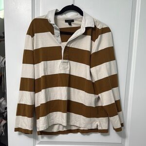 Mustard Yellow and White Rugby Shirt